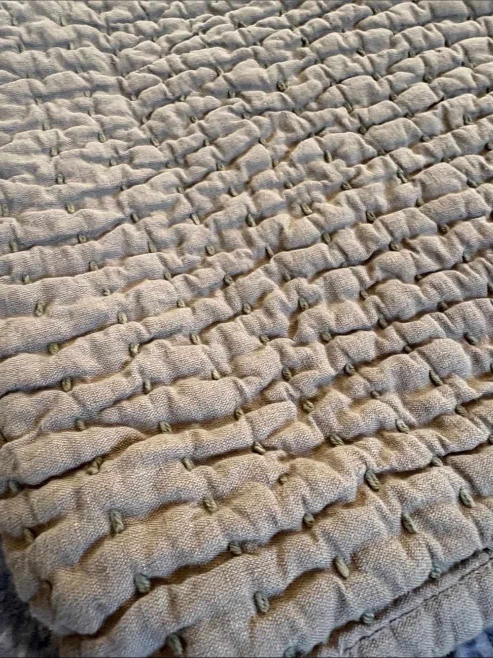 Quince Olive Quilted Bed pillow case sham